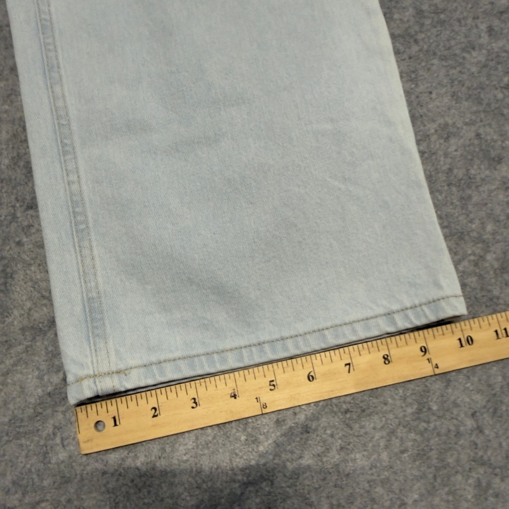 Zara High Waisted Wide Leg Jeans Light Wash Denim Gold Button Womens Size 2 - Picture 12 of 14